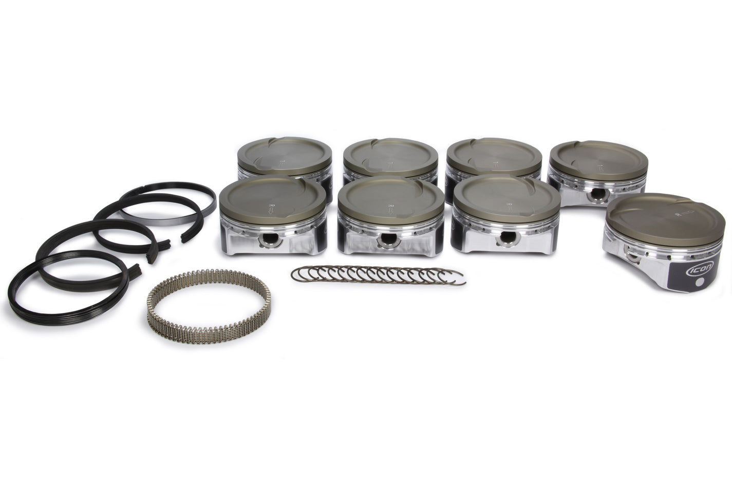 Icon Forged Pistons IC532CAKTS.030 LS 6.0/6.2L Dish Forged Piston/Ring Set 4.030 Icon Forged Pistons IC532CAKTS.030