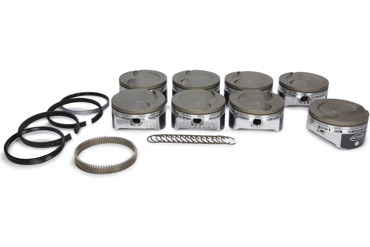Icon Forged Pistons IC533CAKTS.010 LS 6.0/6.2L Dish Forged Piston/Ring Set 4.010 Icon Forged Pistons IC533CAKTS.010