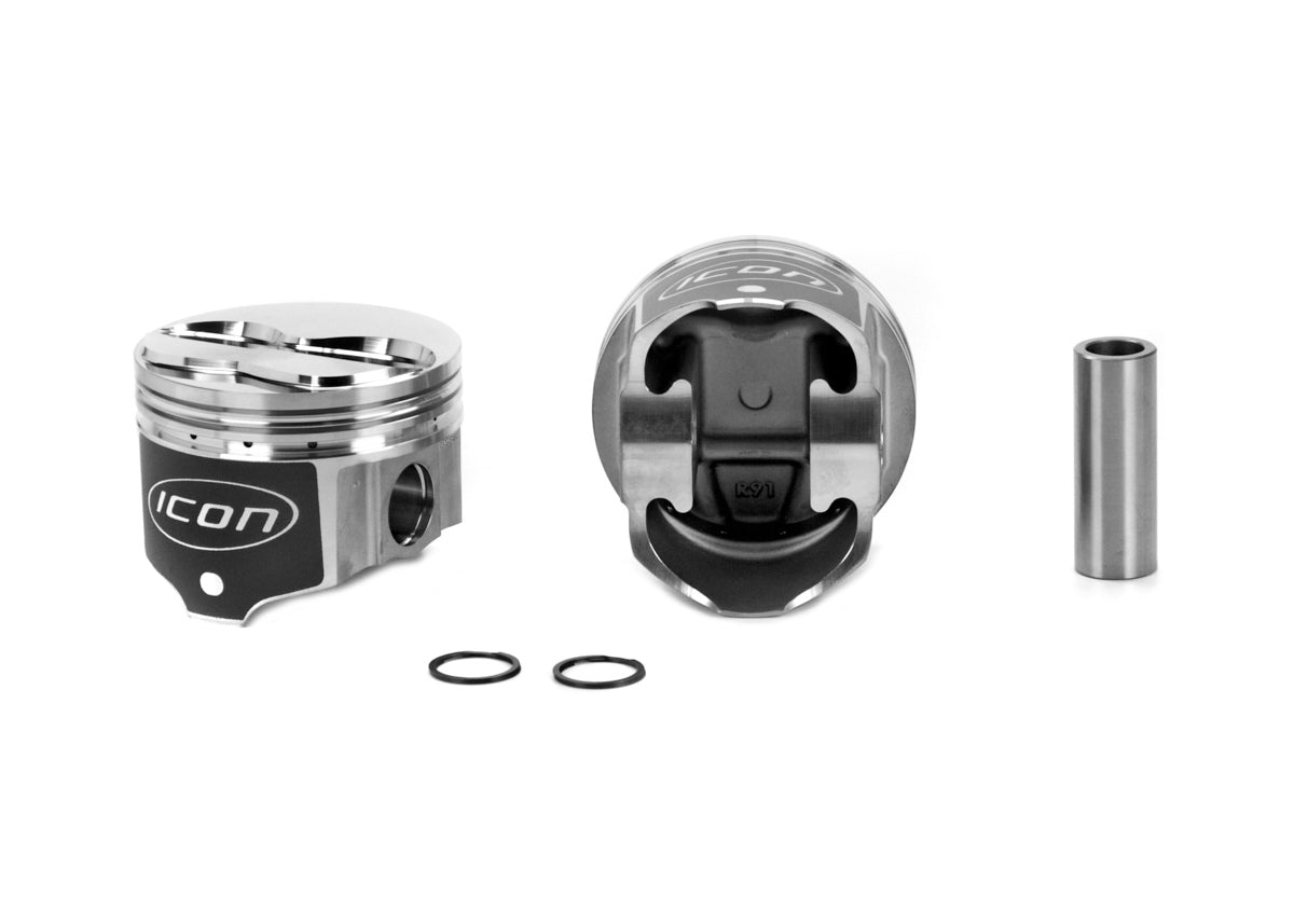 Icon Forged Pistons IC687.040 BBM Dome Piston Set 4.290 Bore +4.5cc Icon Forged Pistons IC687.040