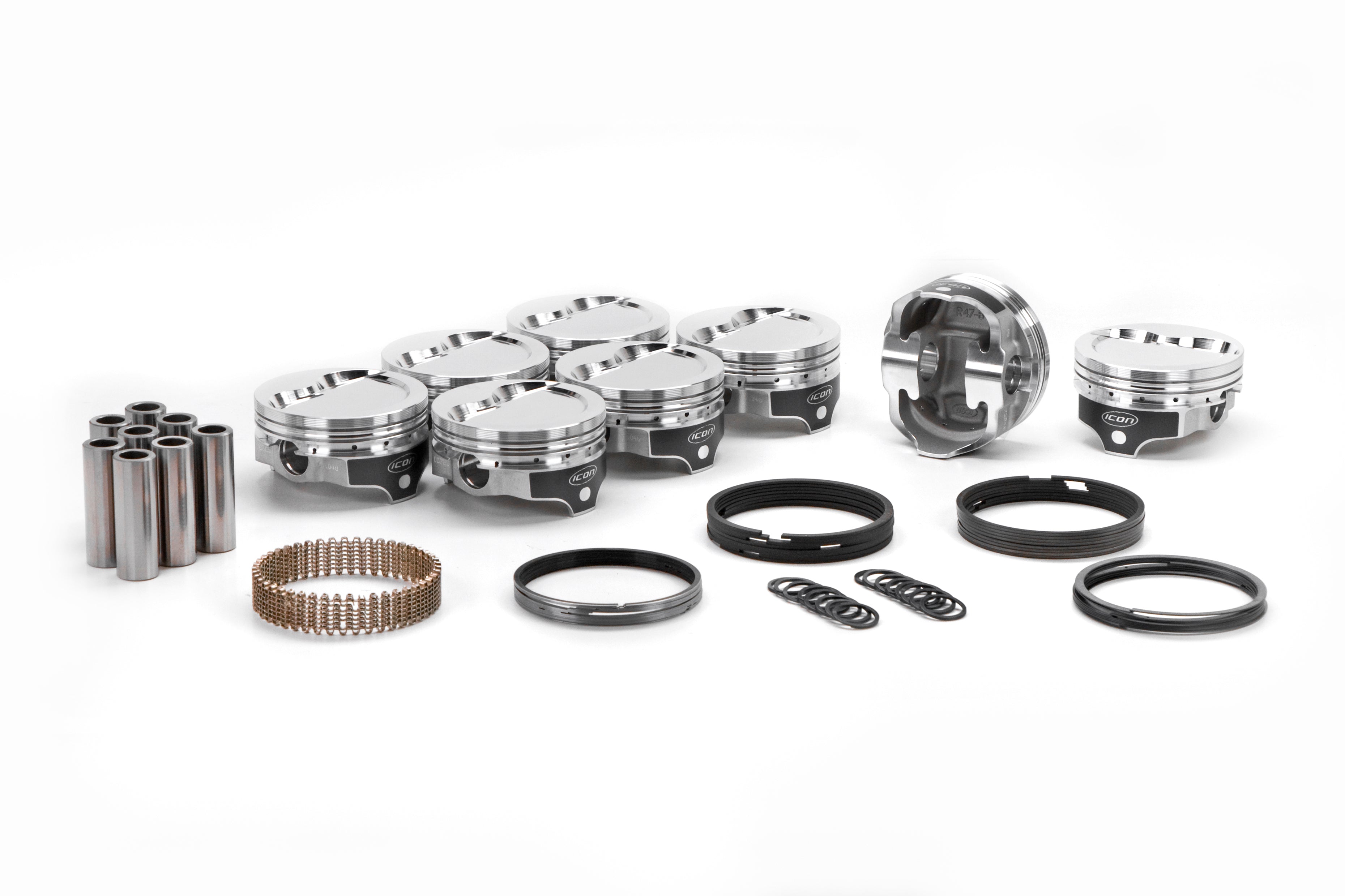 Icon Forged Pistons IC725.030 SBF Dished Forged Piston Set 4.030 Bore -12.6cc Icon Forged Pistons IC725.030