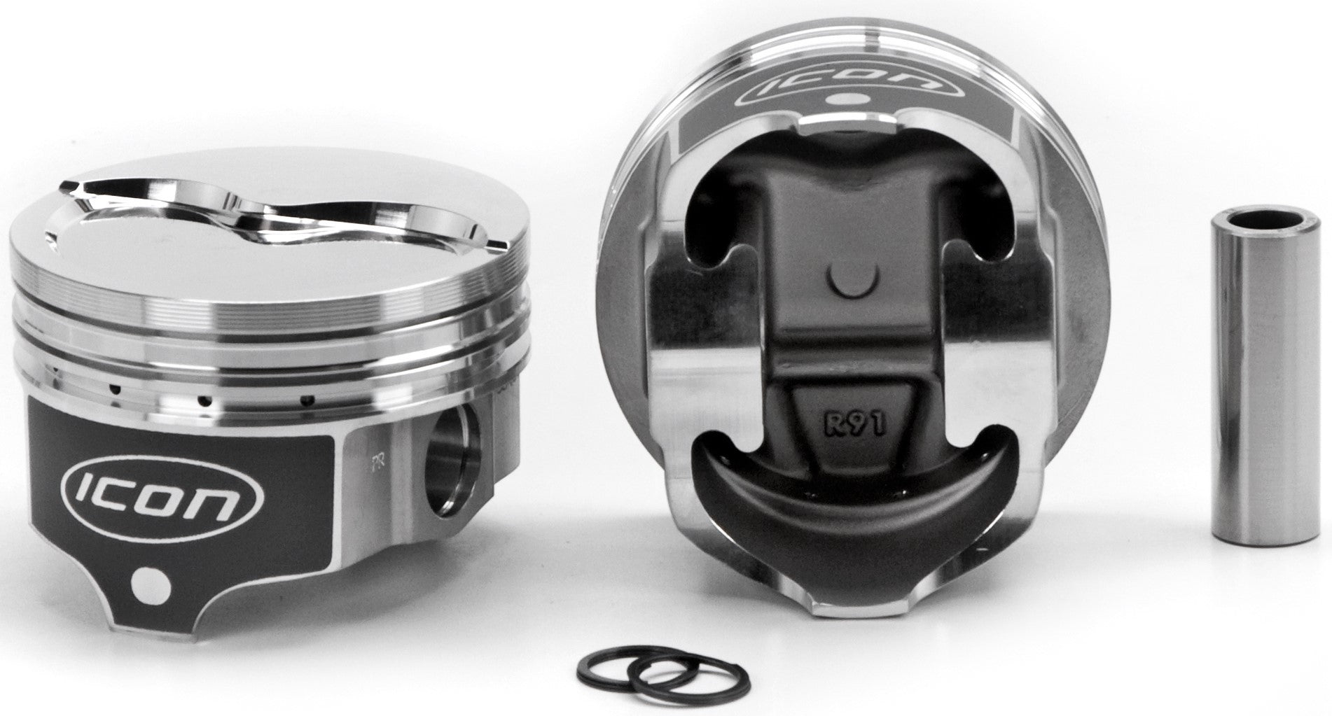 Icon Forged Pistons IC840.030 BBM Dished Piston Set - 4.350 Bore -23.7cc Icon Forged Pistons IC840.030