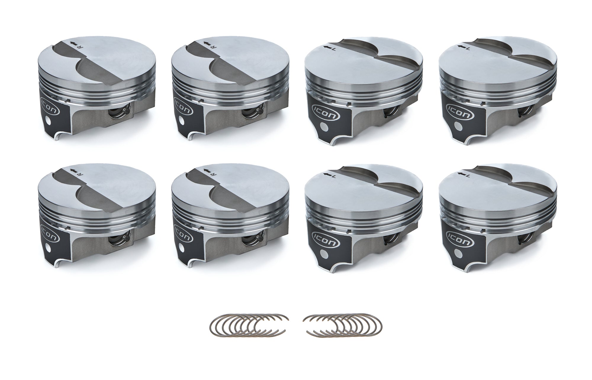 Icon Forged Pistons IC9992C.030 GM LS FT Piston Set 4.030 Bore -3.3cc Icon Forged Pistons IC9992C.030