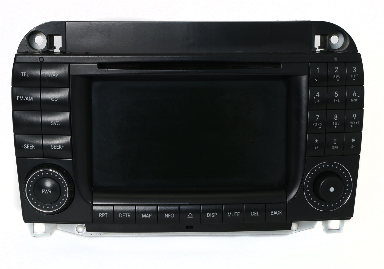 1 Factory Radio 638-58263-NOA-BLEM AM FM Navigation Radio; Remanufactured; Black; OE Part Number: A2208205989; 1 Factory Radio 638-58263-NOA-BLEM
