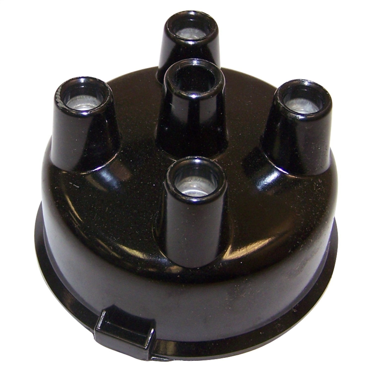Crown Automotive Jeep Replacement J0118343 Distributor Cap; Right; Solid Carbon Button For Center Rotor Contact; Crown Automotive Jeep Replacement J0118343