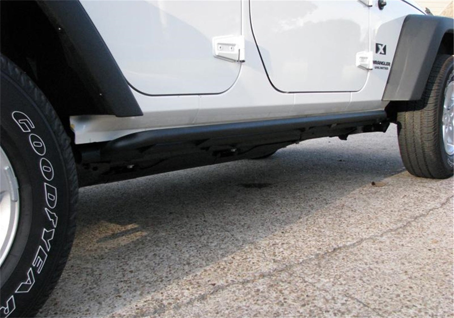 N-Fab J074RKR RKR Rails-Cab Len (2 Steps)-07-18 Wrangler JK 4Dr-TX Blk N-Fab J074RKR