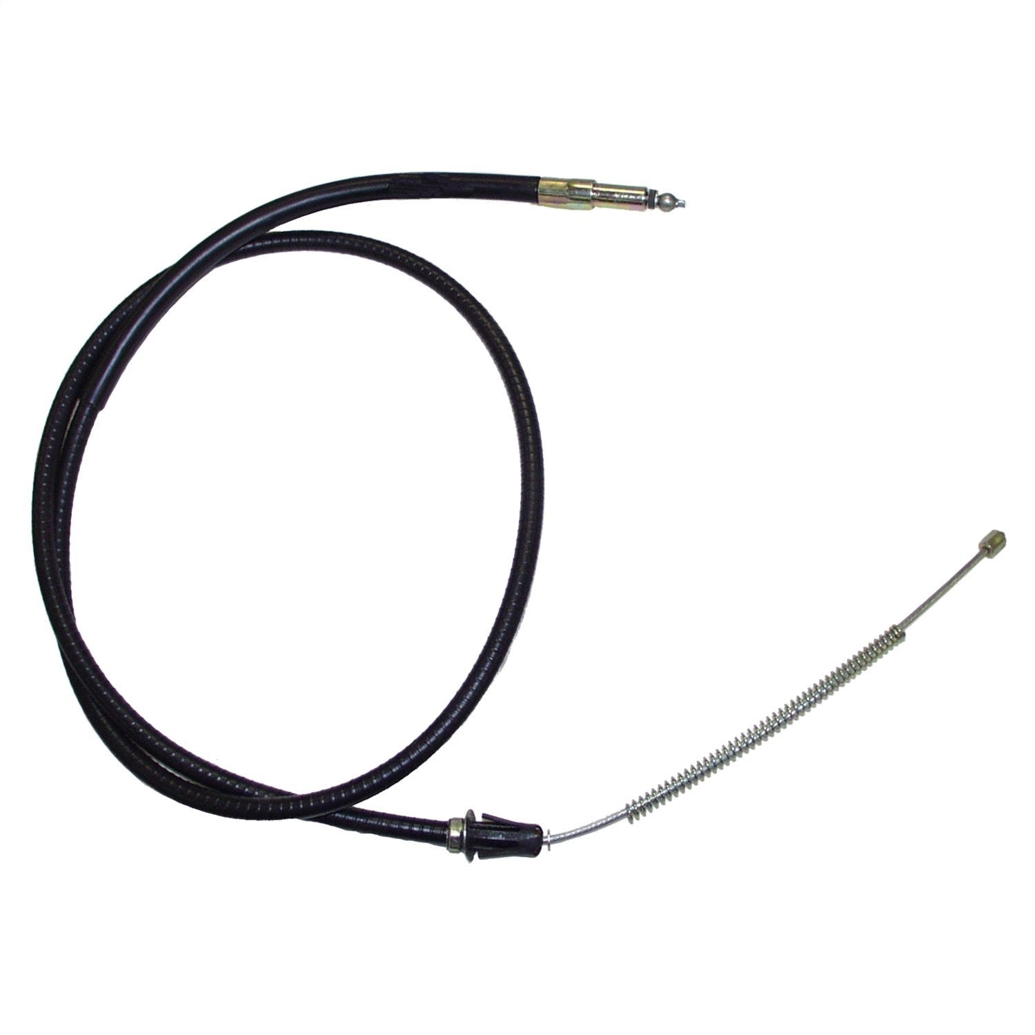 Crown Automotive Jeep Replacement J0999980 Parking Brake Cable; Rear; 67.5 in. Long; Ball And Spring At One End; Crown Automotive Jeep Replacement J0999980