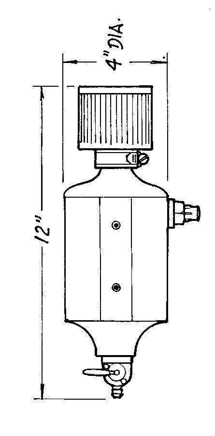 JAZ Products 605-025-01 Black Breather Tank AN-6 JAZ Products 605-025-01