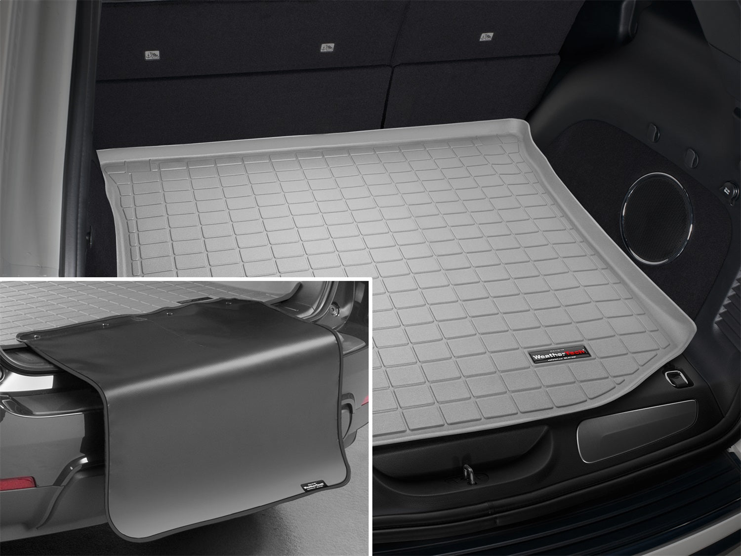 Weathertech 42469SK Cargo Liner w/Bumper Protector; Gray; Behind 2nd Row Seating; Weathertech 42469SK