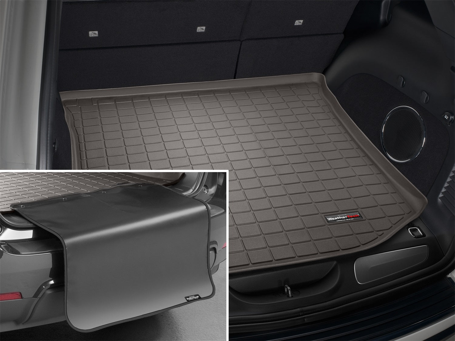 Weathertech 43469SK Cargo Liner w/Bumper Protector; Cocoa; Behind 2nd Row Seating; Weathertech 43469SK