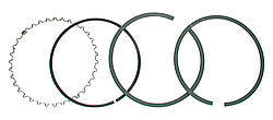 JE Pistons J10008-4135-5 Piston Ring Set 4.135 Moly 1/16 1/16 3/16 JE Pistons J10008-4135-5