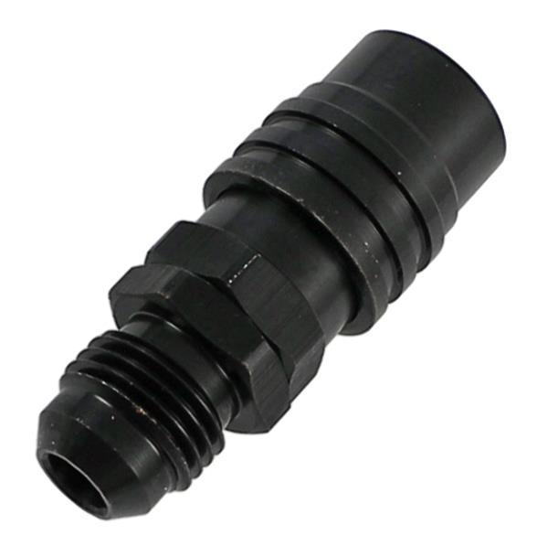 jiffytite 21406J 6AN Straight Push Lock Valved Quick Connect BLK jiffytite 21406J