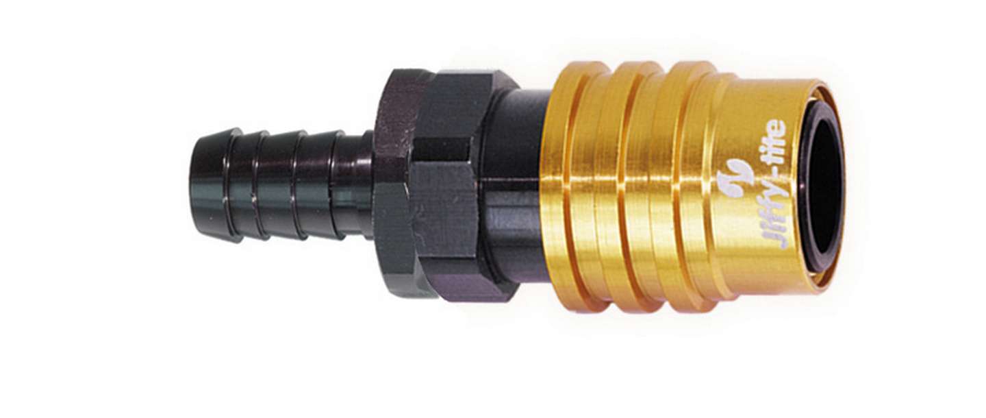 jiffytite 21506 Q/R #6 Str Male Socket w/Hose Barb-Valved jiffytite 21506