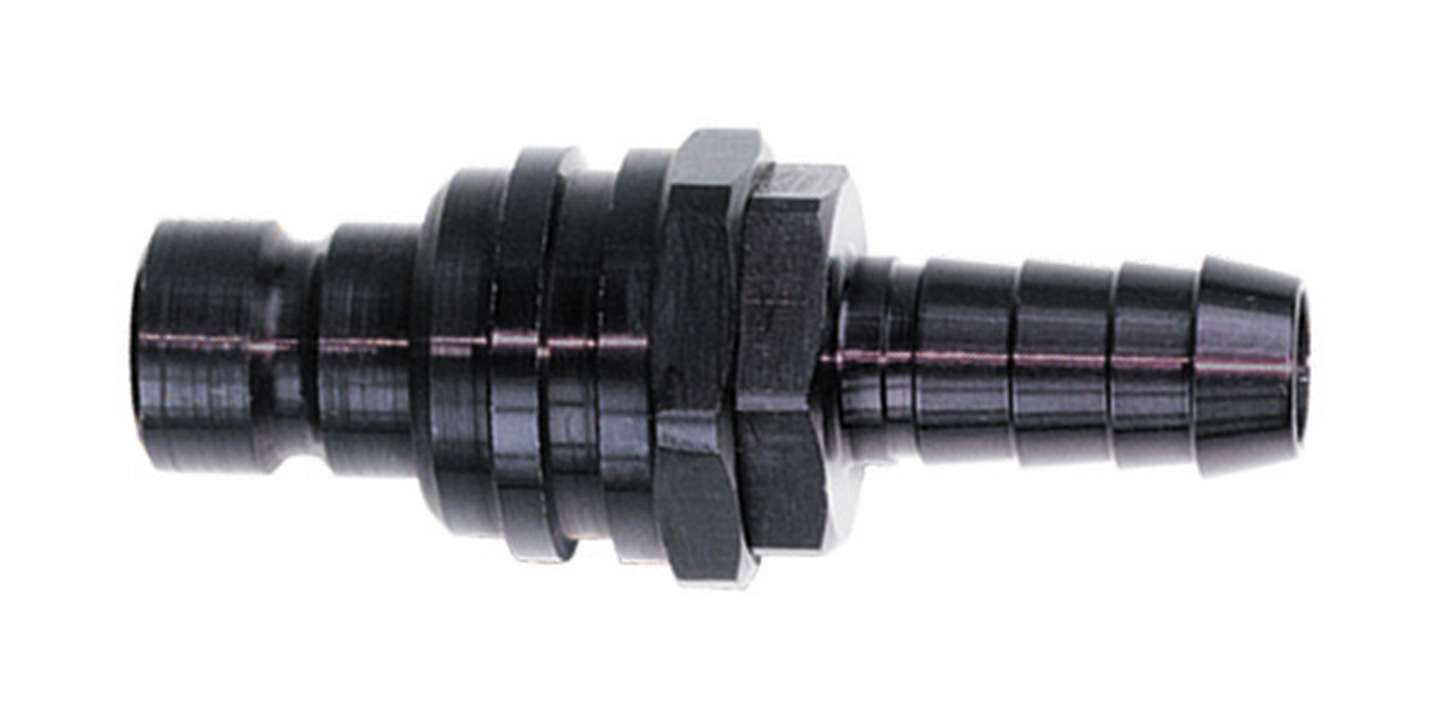 jiffytite 22505 Q/R #5 Str Male Plug w/ Hose Barb Valved Black jiffytite 22505
