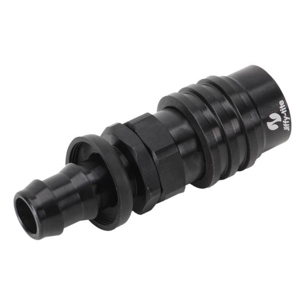jiffytite 31508PJ #8 AN Push Lock Hose End Valved (Black) jiffytite 31508PJ