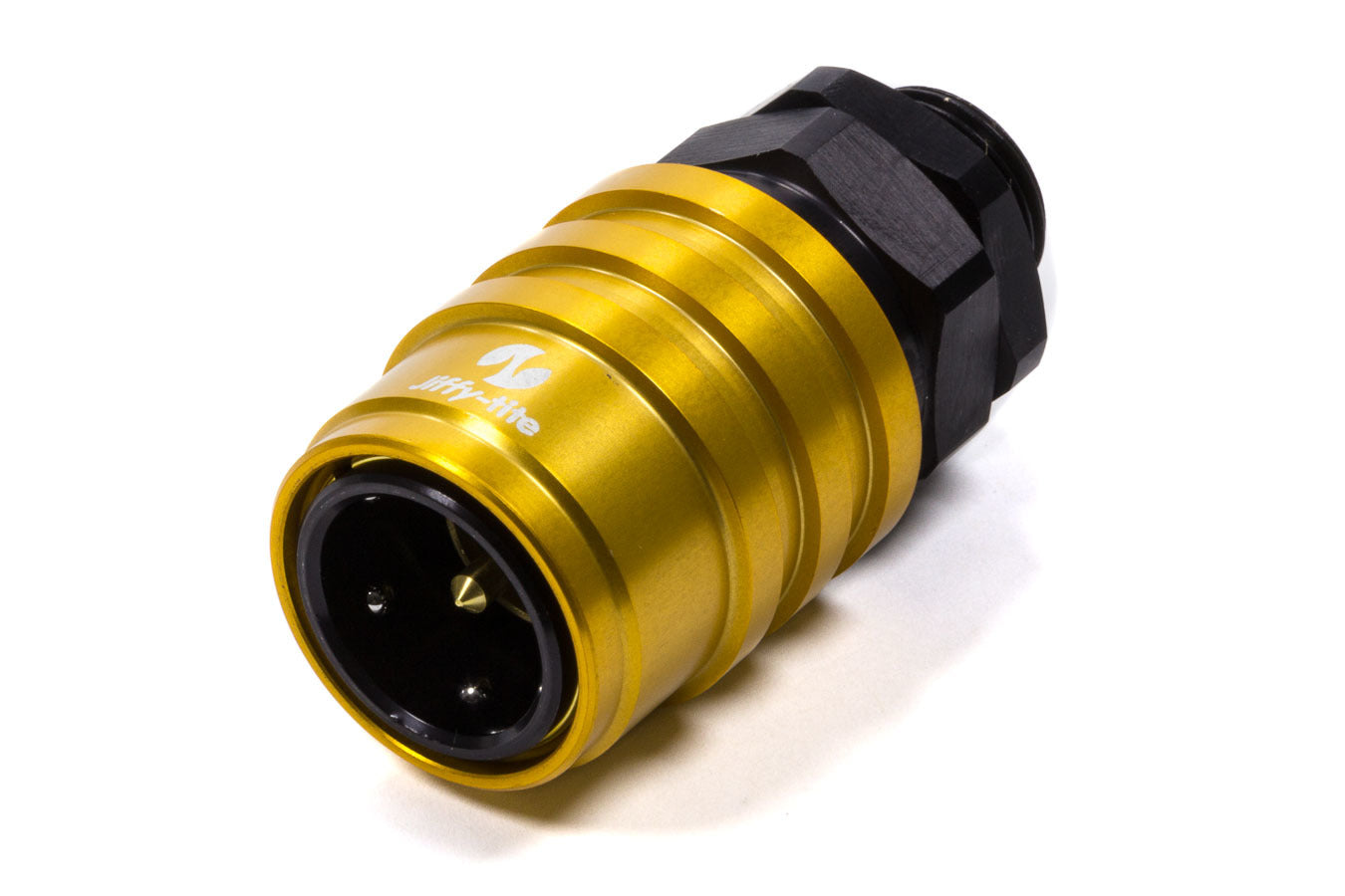 jiffytite 51108 Q/R Male #8 ORB to #8 Socket Valved Gold/Black jiffytite 51108