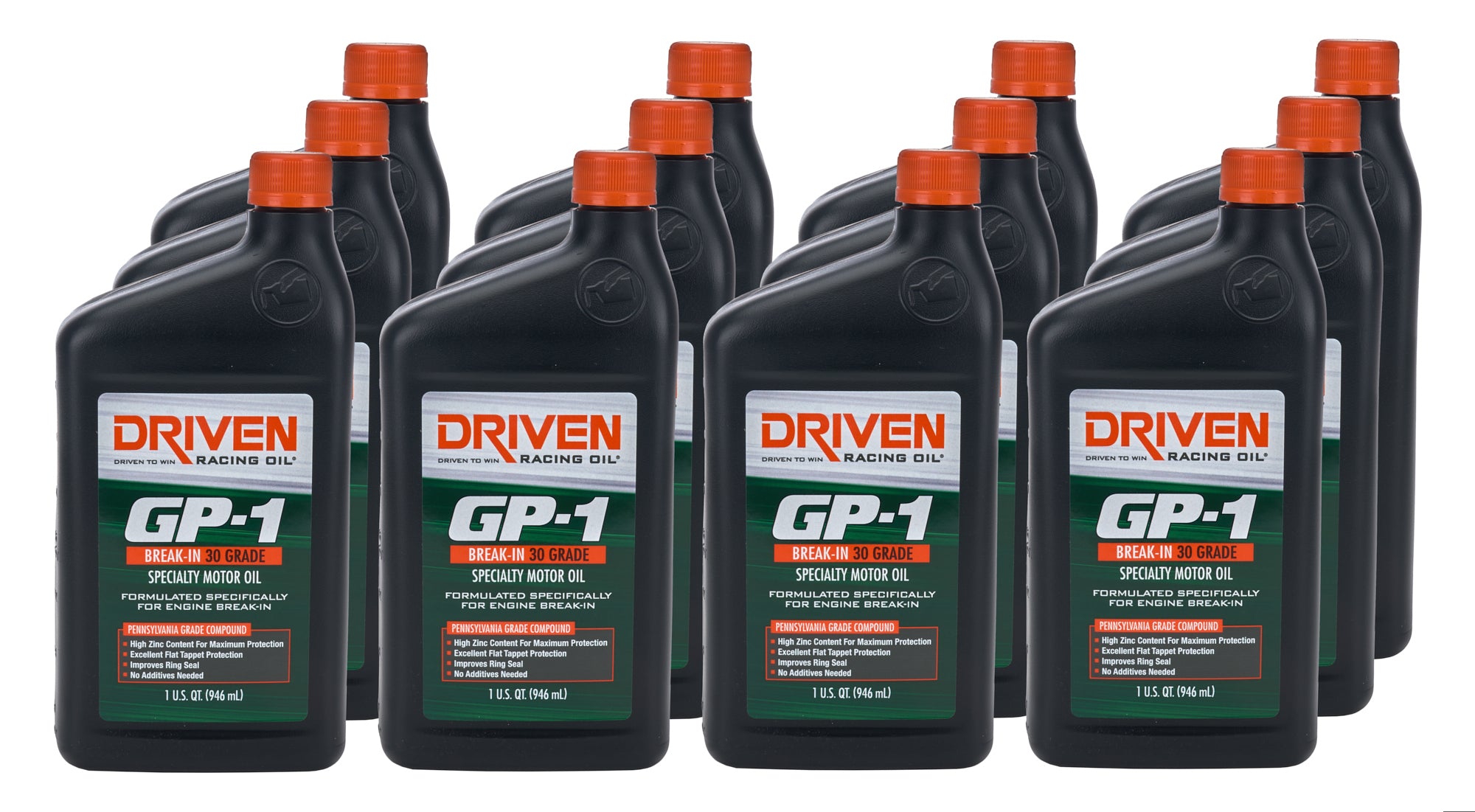 Joe Gibbs Lubricants 19336-12 GP-1 30W Break-In Oil Case 12 x 1 Quart Joe Gibbs Lubricants 19336-12