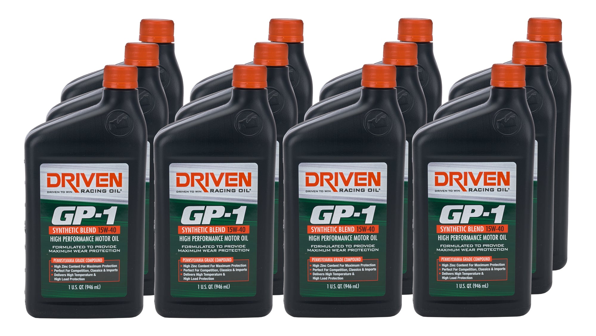 Joe Gibbs Lubricants 19406-12 GP-1 15w40 SemiSynthetic Case 12 x 1 Quart Joe Gibbs Lubricants 19406-12