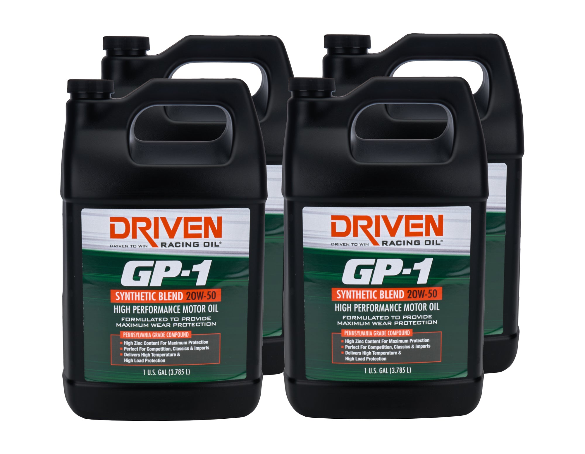 Joe Gibbs Lubricants 19508-4 GP-1 20w50 SemiSynthetic Case 4 x 1 Gallon Joe Gibbs Lubricants 19508-4
