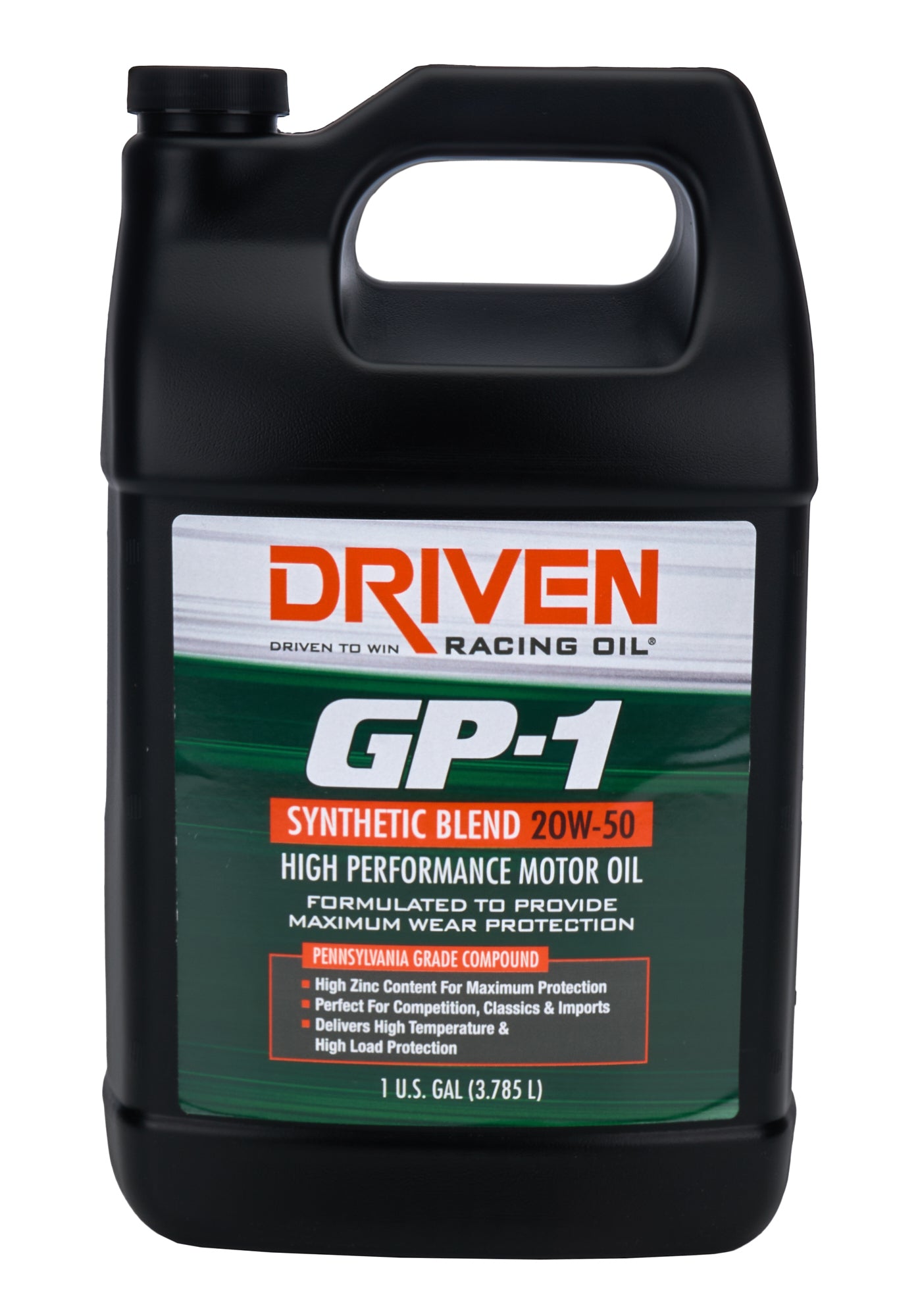 Joe Gibbs Lubricants 19508 GP-1 Synthetic Blend 20w50  1 Gallon Jug Joe Gibbs Lubricants 19508
