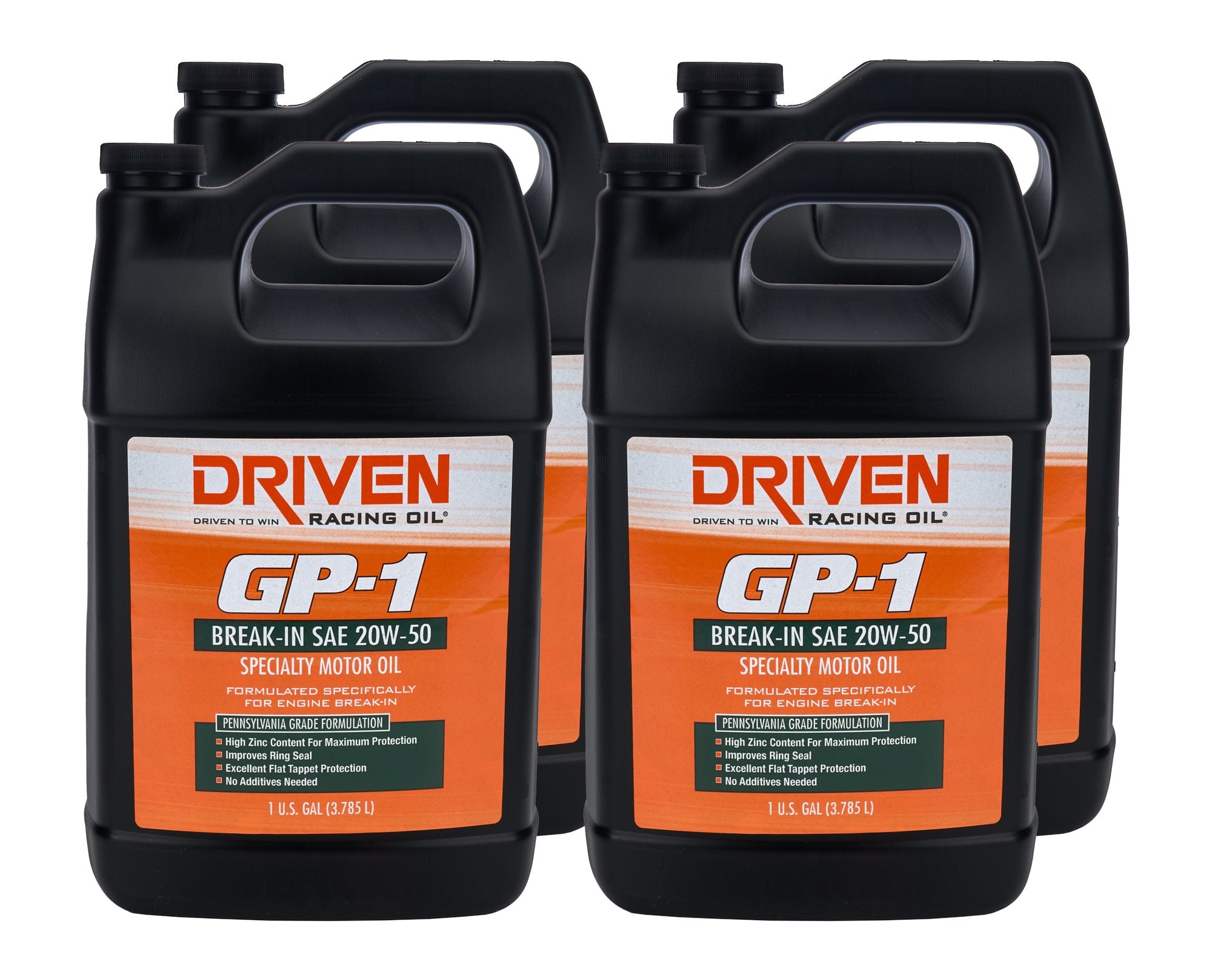Joe Gibbs Lubricants 19556-4 GP-1 20w50 Conventional Oil Case 4 x 1 Gallon Joe Gibbs Lubricants 19556-4