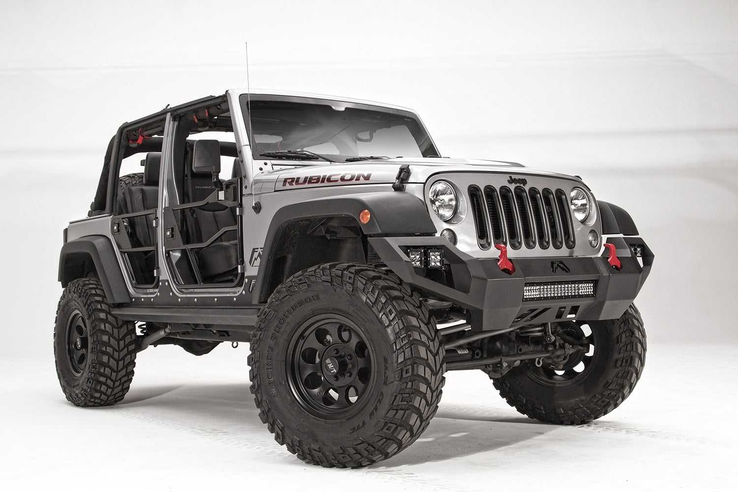 Fab Fours JK07-D1851-B Vengeance Front Bumper; Uncoated/Paintable; No Guard; [AWSL]; Fab Fours JK07-D1851-B