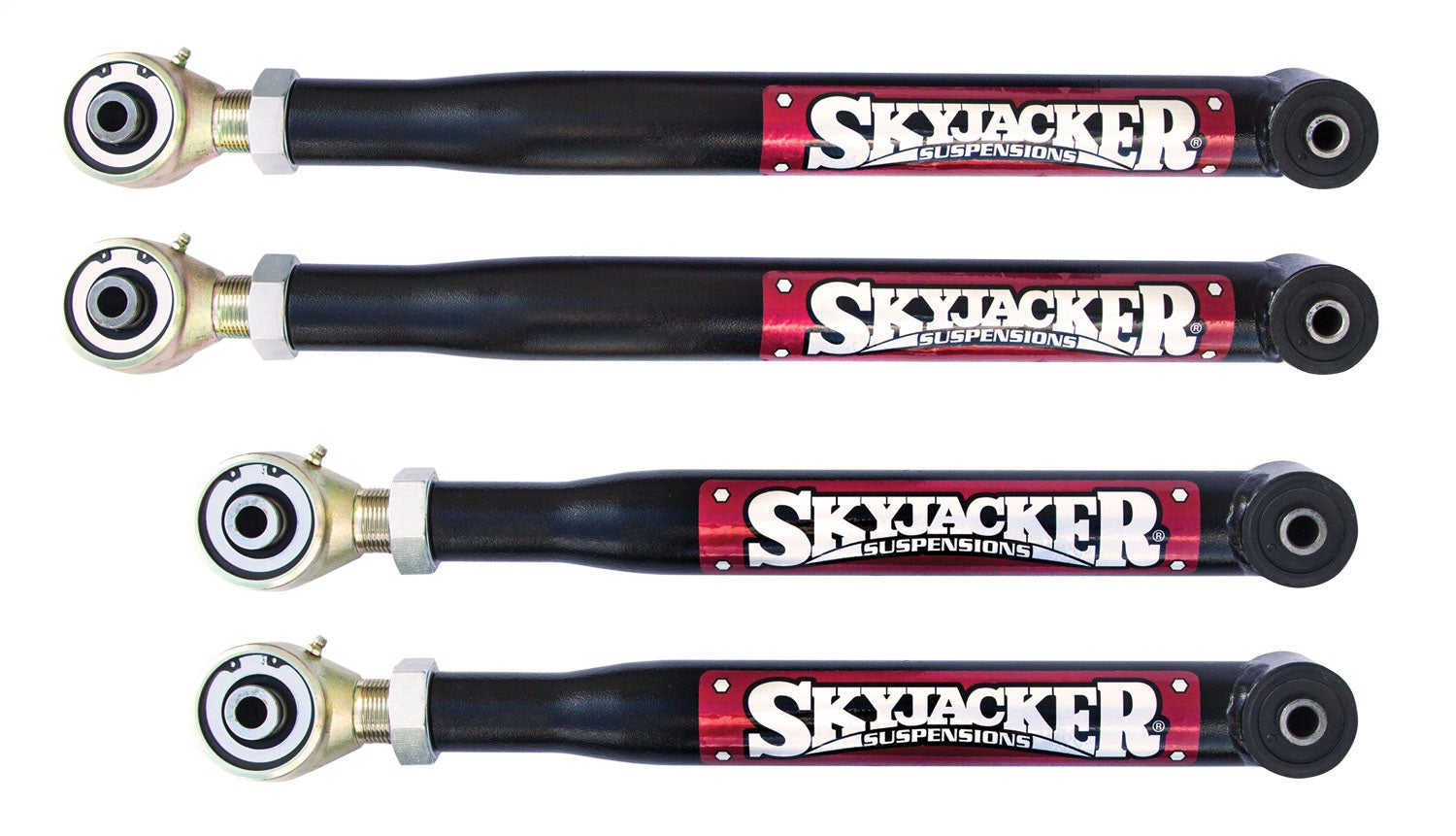 Skyjacker JK24LLX Control Arms; Set of 4; Black; Steel; with Currie Joints Skyjacker JK24LLX