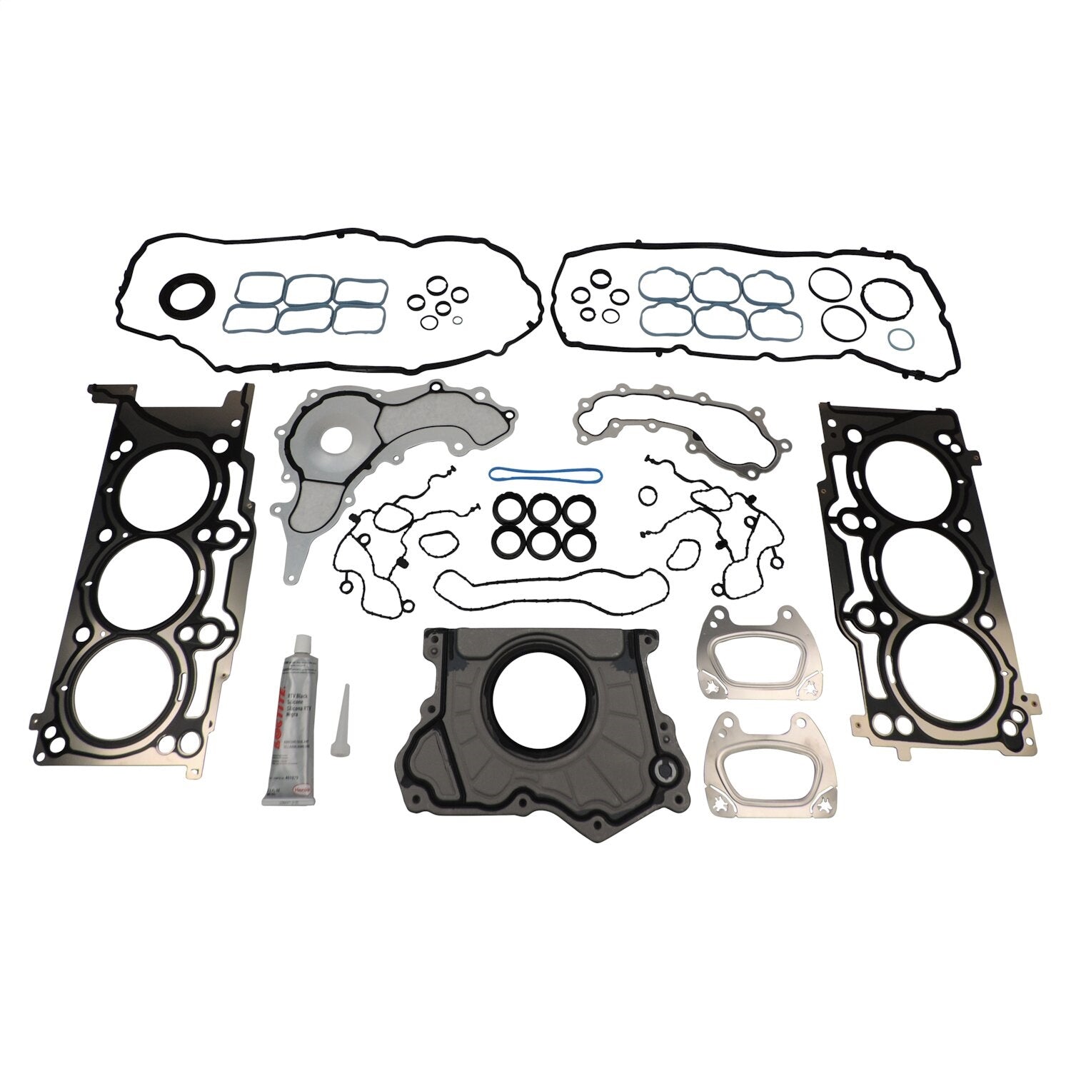 Crown Automotive Jeep Replacement JK36GSK Engine Gasket Set; Left/Right; Upper/Lower; Silicone; Rubber; Steel; Aluminum; Crown Automotive Jeep Replacement JK36GSK