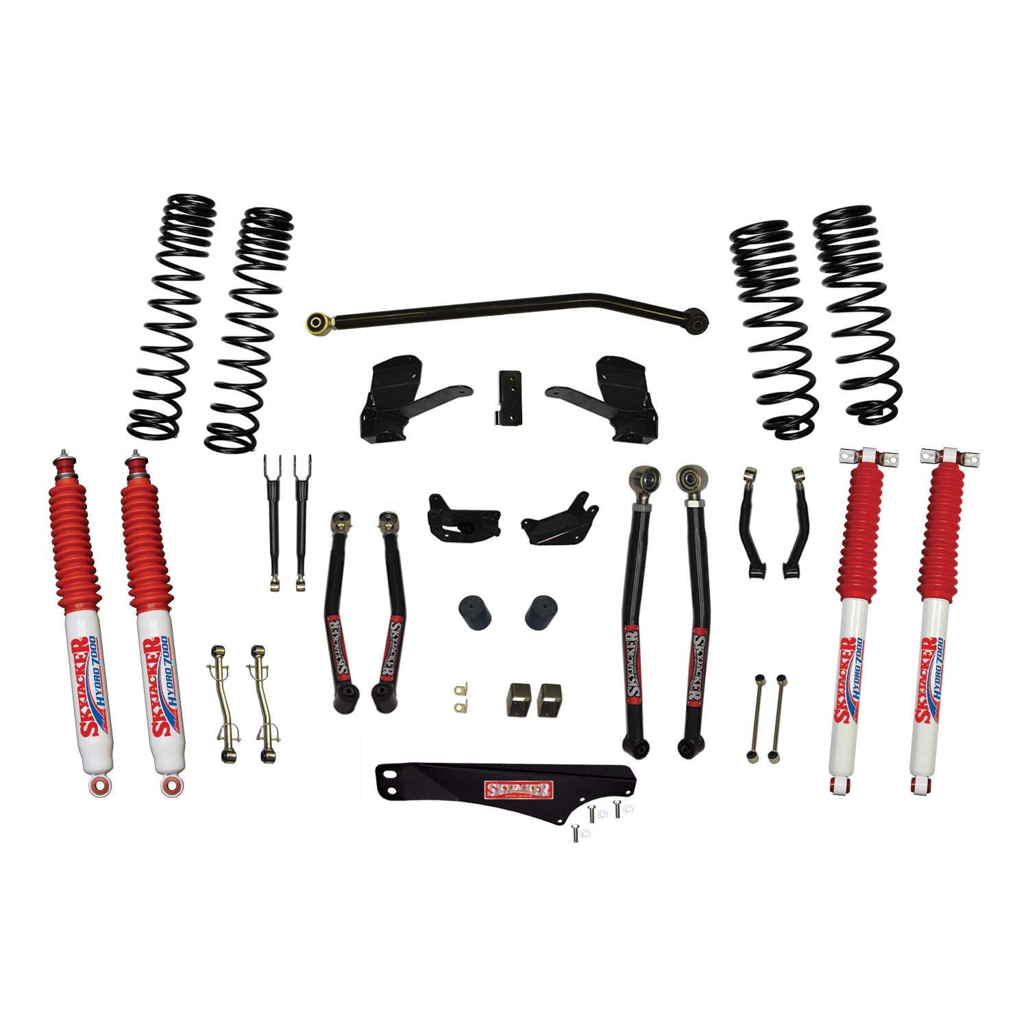 Skyjacker JK50LKLT-SX-H 5 Inch Dual Rate Long Travel Long Arm Suspension Lift Kit/Hydro 7000 Shocks Skyjacker JK50LKLT-SX-H