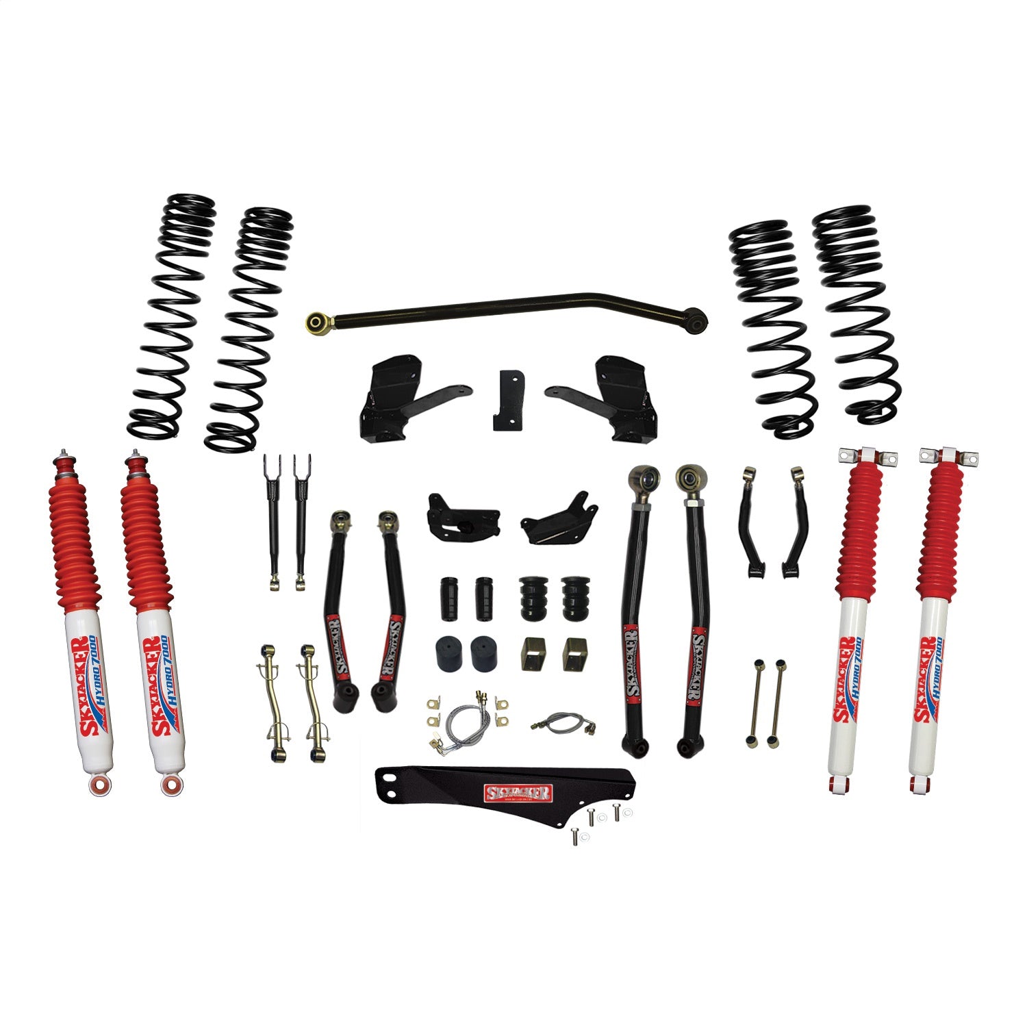 Skyjacker JK60LKLT-SX-H 6 Inch Dual Rate Long Travel Long Arm Suspension Lift Kit/Hydro 7000 Shocks Skyjacker JK60LKLT-SX-H