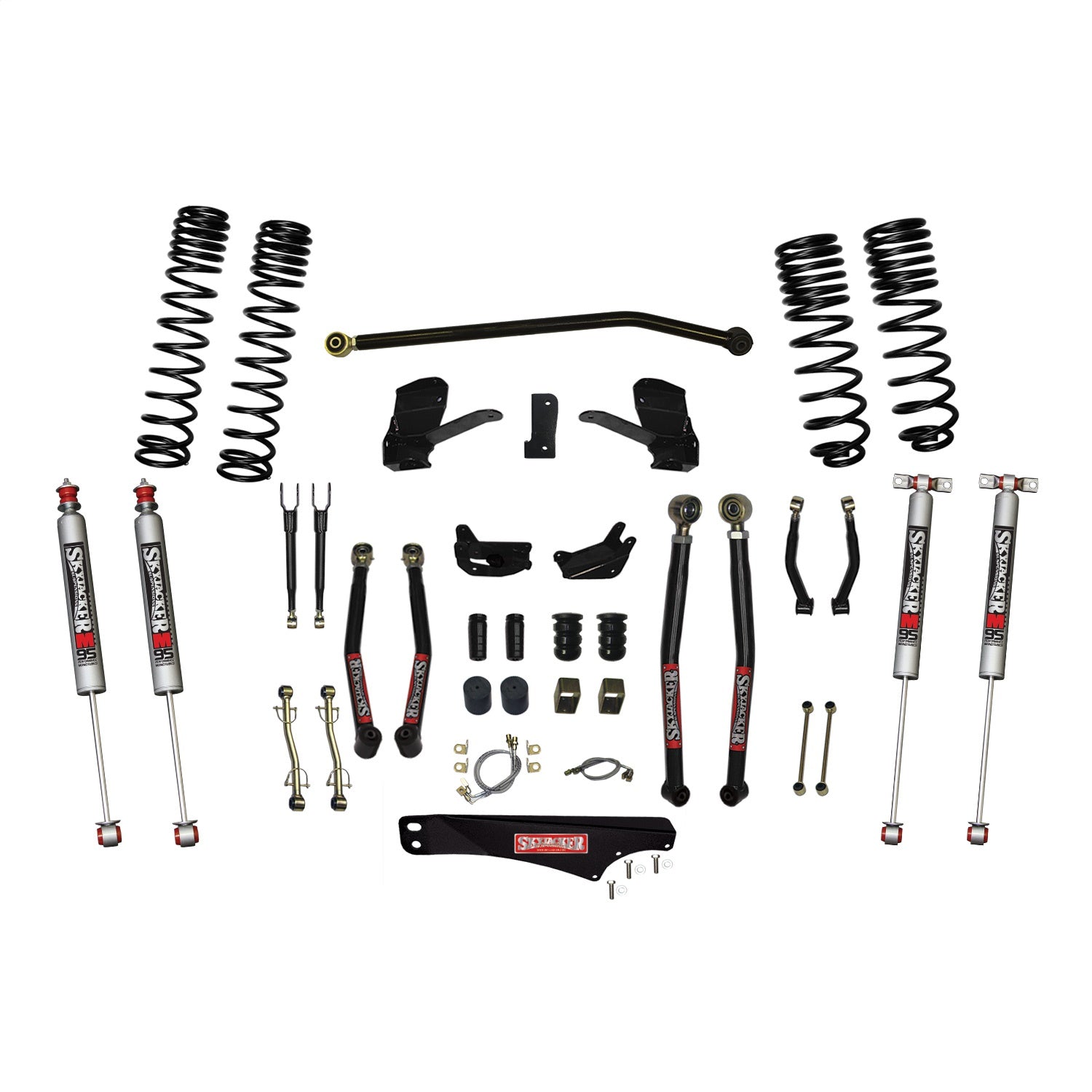 Skyjacker JK60LKLT-SX-M 6 Inch Dual Rate Long Travel Long Arm Suspension Lift Kit/M95 Monotube Shocks Skyjacker JK60LKLT-SX-M