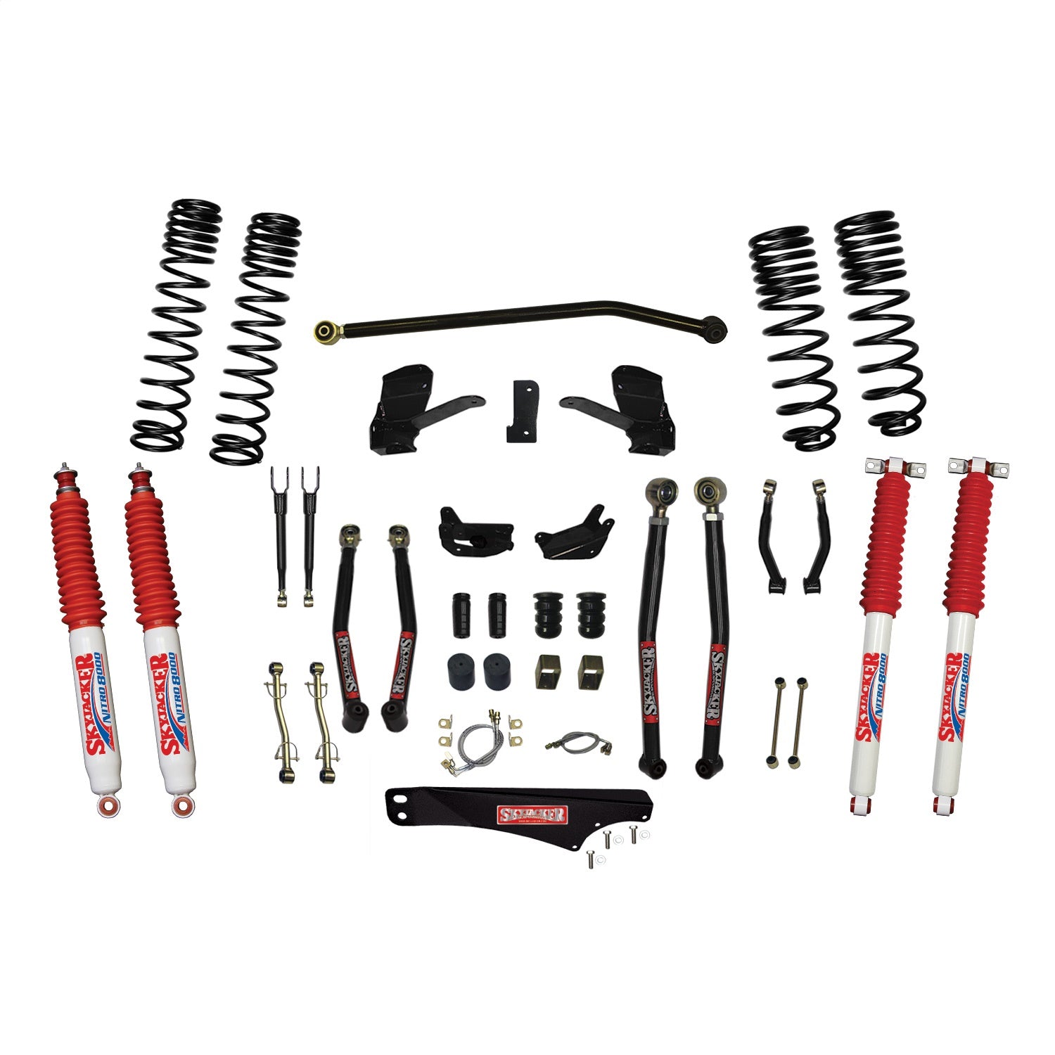 Skyjacker JK60LKLT-SX-N 6 Inch Dual Rate Long Travel Long Arm Suspension Lift Kit/Nitro 8000 Shocks Skyjacker JK60LKLT-SX-N