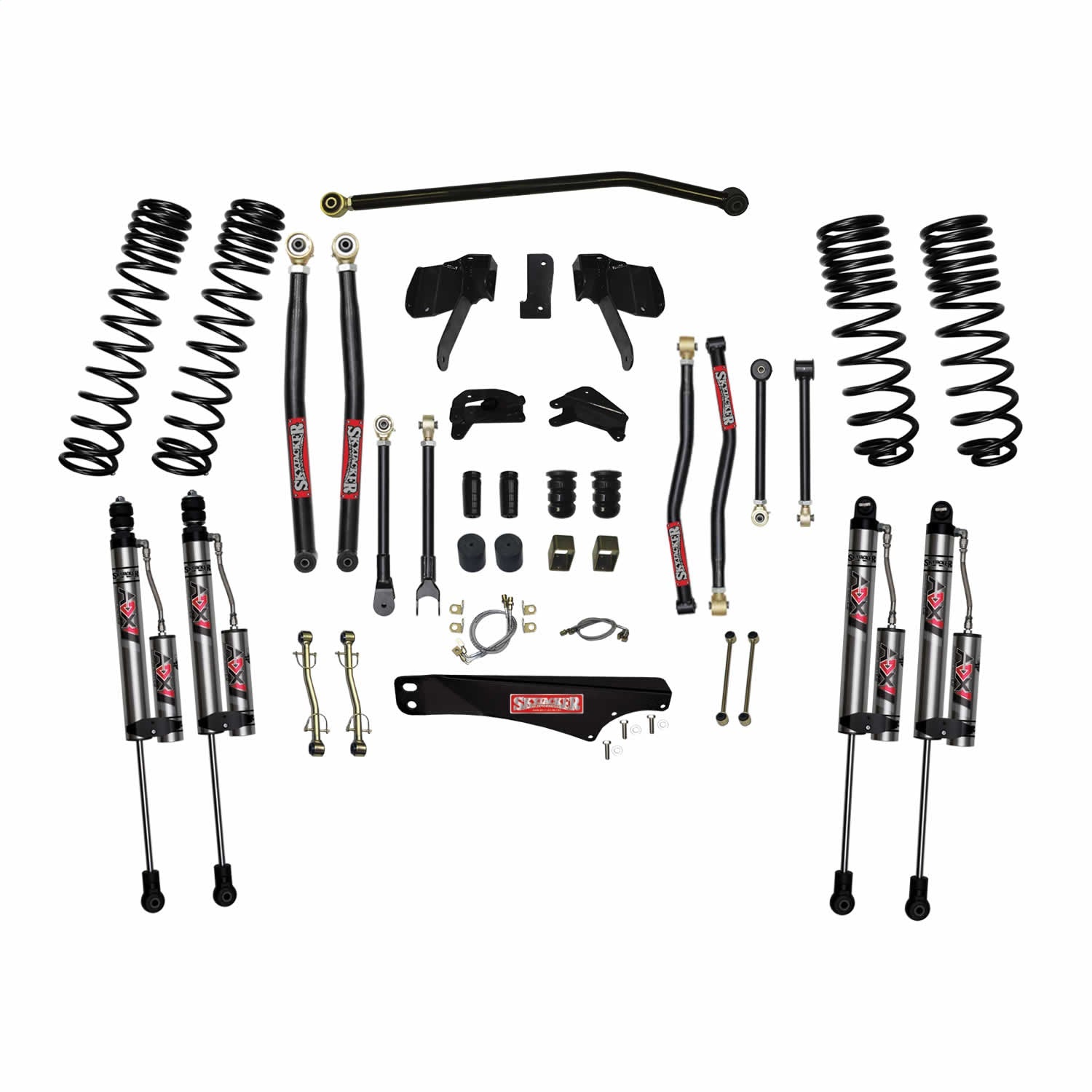 Skyjacker JK60LKLT-SX-X 6 in. Long Arm Suspension Lift System With ADX 2.0 Remote Reservoir Shocks. Skyjacker JK60LKLT-SX-X
