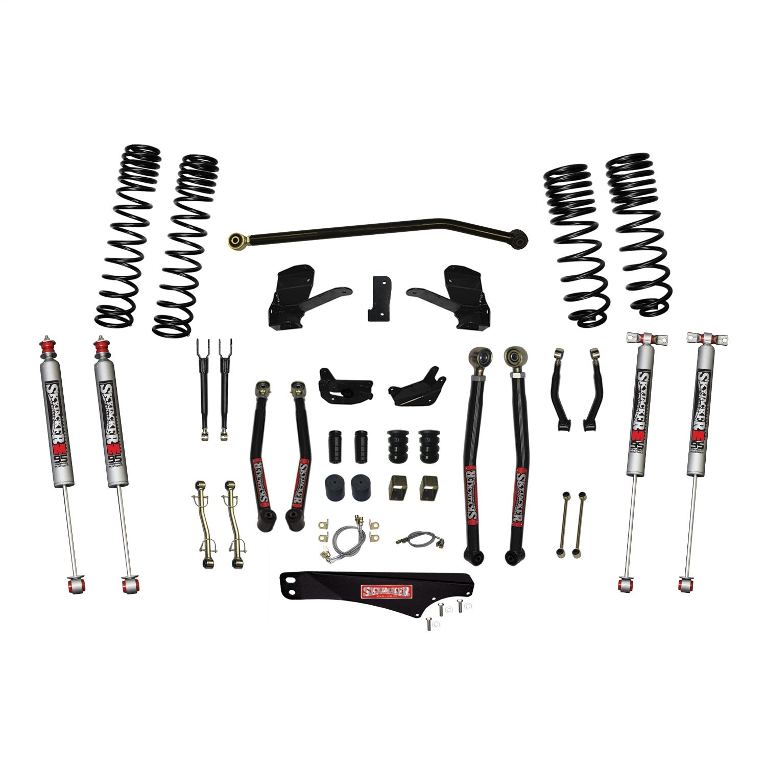 Skyjacker JK70LKLT-SX-M 7 Inch Dual Rate Long Travel Long Arm Suspension Lift Kit/M95 Monotube Shocks Skyjacker JK70LKLT-SX-M