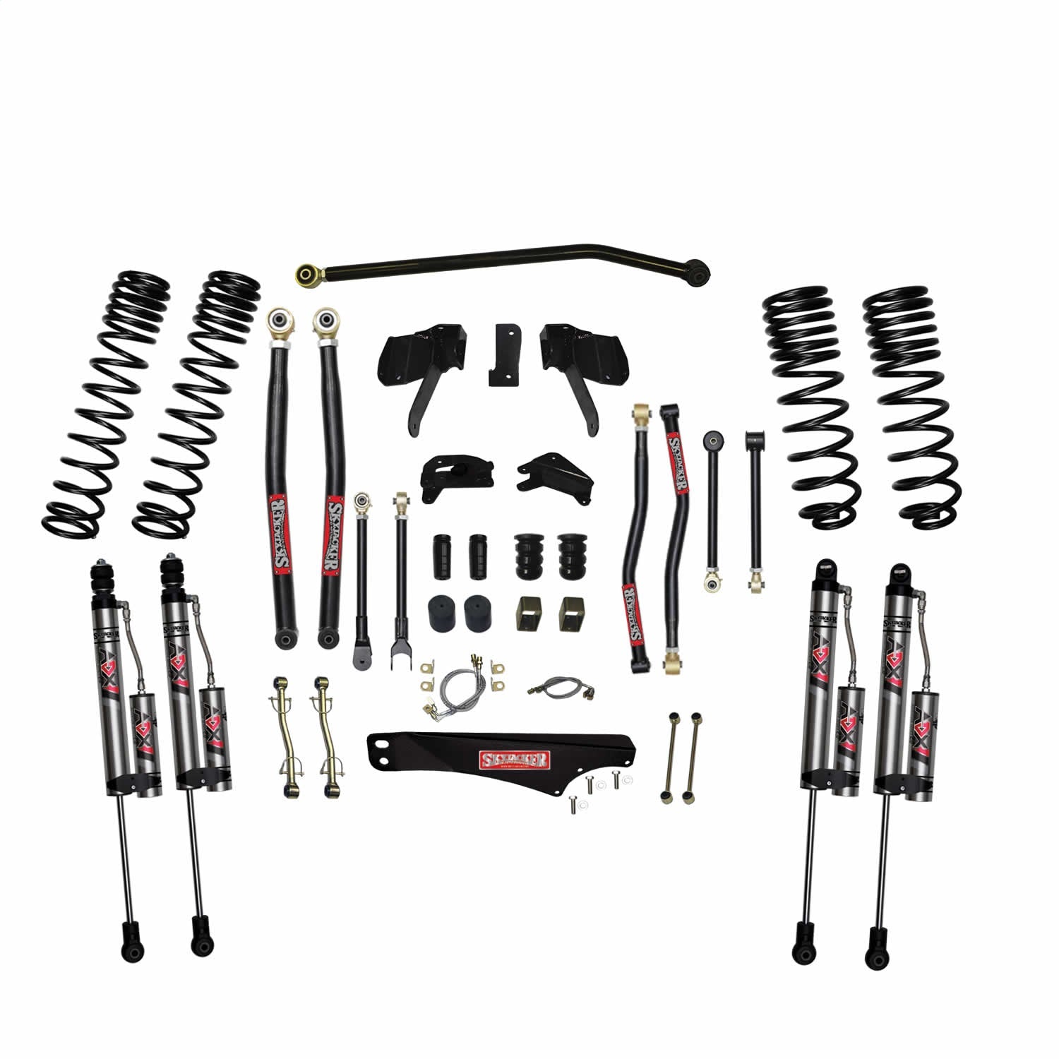 Skyjacker JK70LKLT-SX-X 7 in. Long Arm Suspension Lift System With ADX 2.0 Remote Reservoir Shocks. Skyjacker JK70LKLT-SX-X