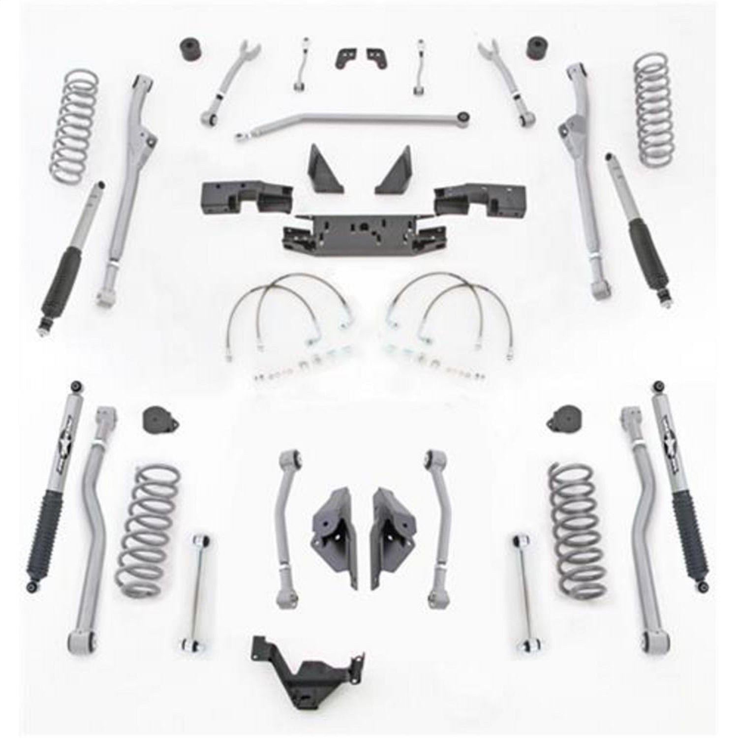 Rubicon Express JKR443M Extreme Duty Radius Long Arm Kit w/Shocks Rubicon Express JKR443M