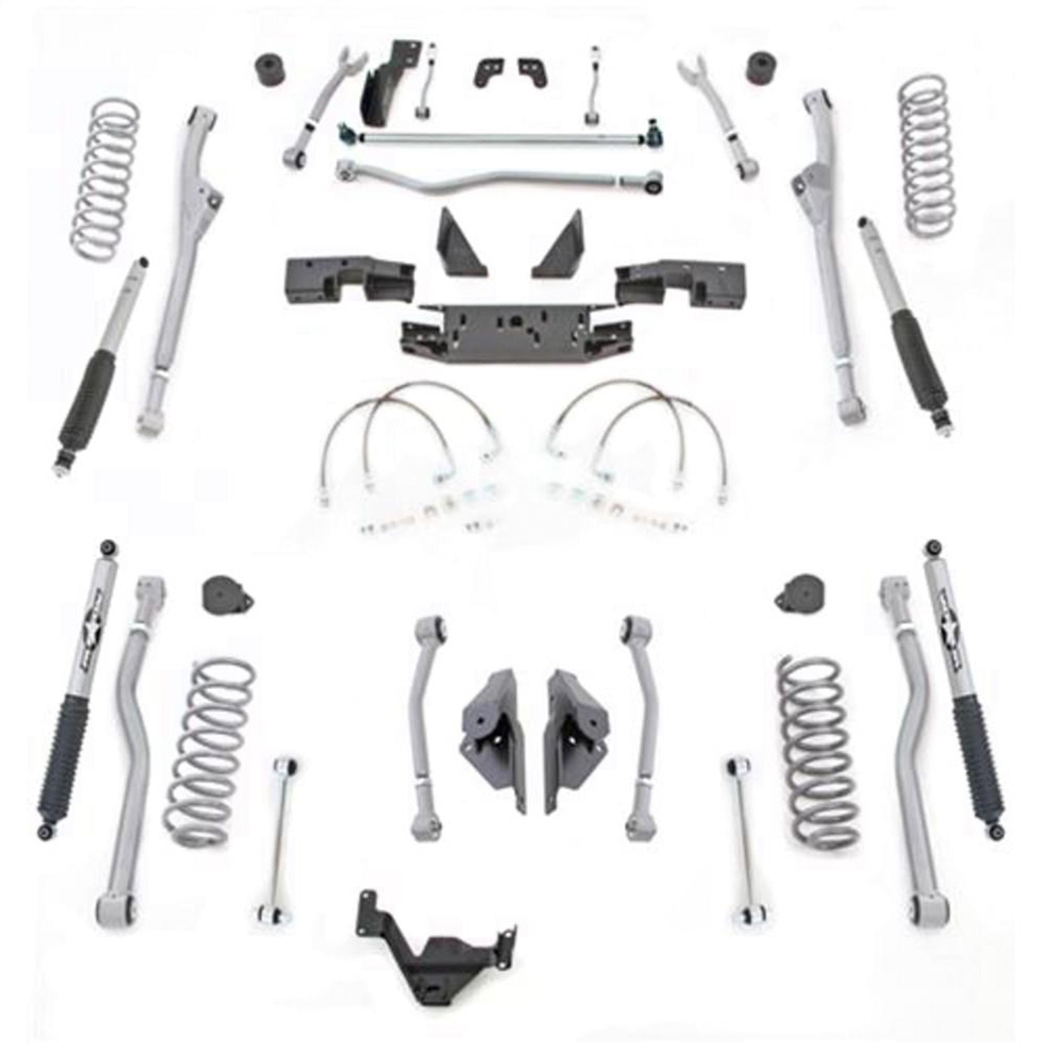 Rubicon Express JKR444M Extreme Duty 4-Link Long Arm System w/Shocks Rubicon Express JKR444M