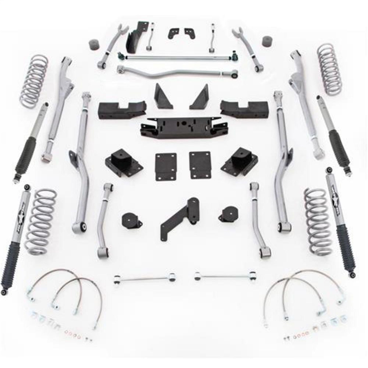 Rubicon Express JKRR24M Extreme Duty Radius Long Arm Kit w/Shocks Rubicon Express JKRR24M