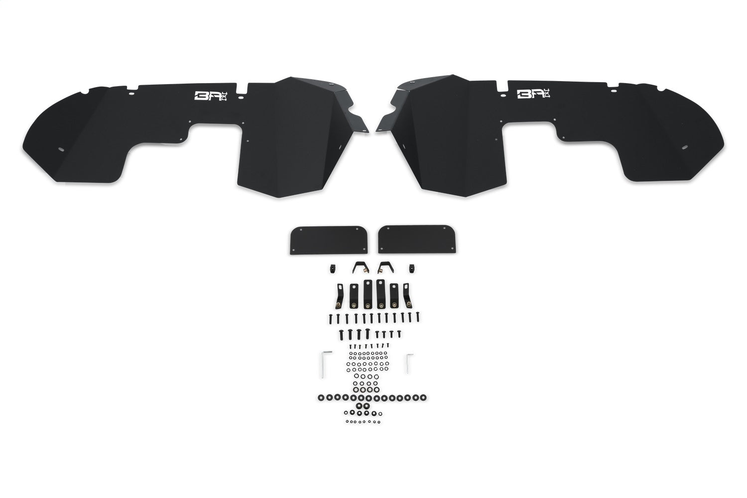Body Armor JL-6100 Fender Liners; Front; Metal; Black; Body Armor JL-6100