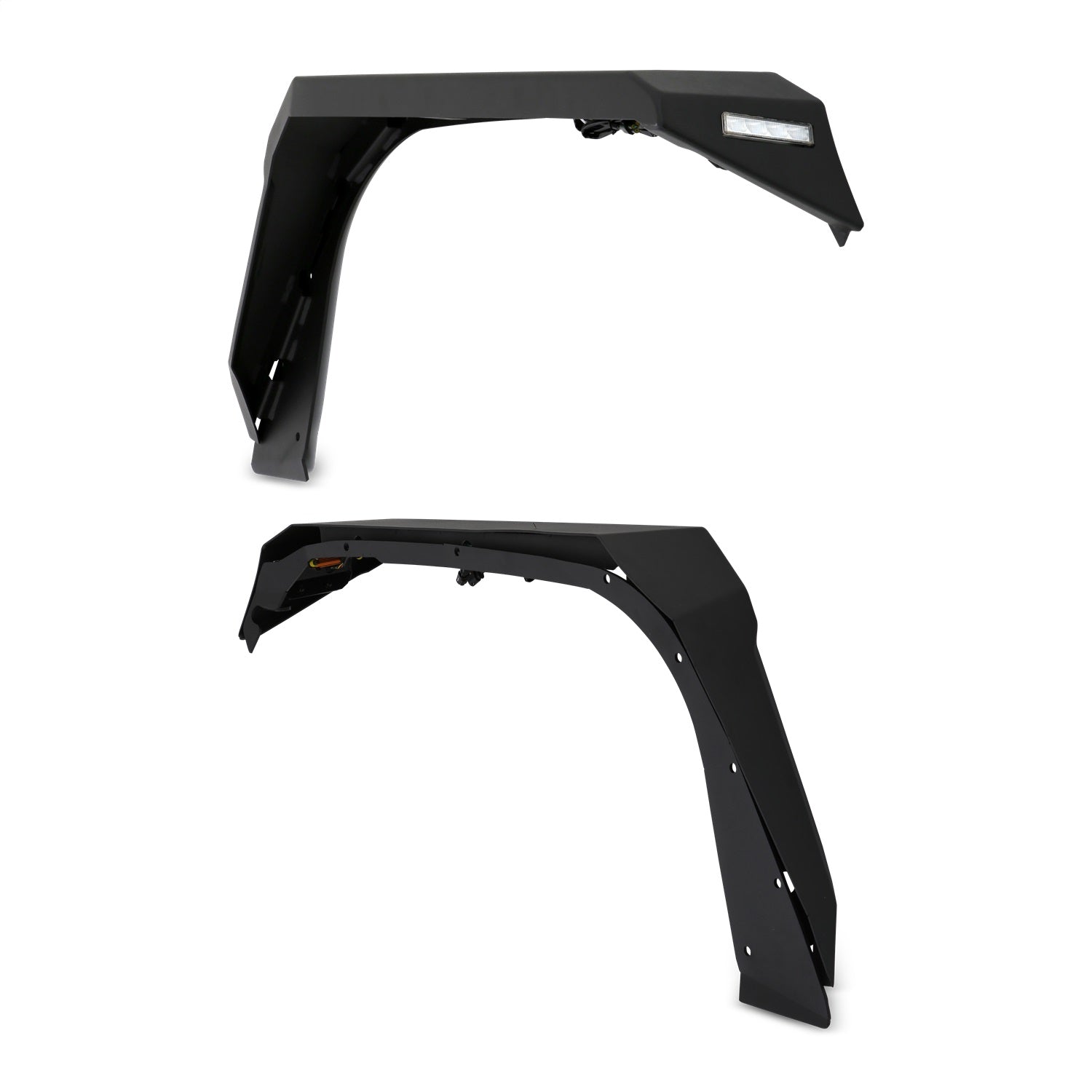 Body Armor JL-6102 Fender Flares; Front; Metal; Black; Body Armor JL-6102