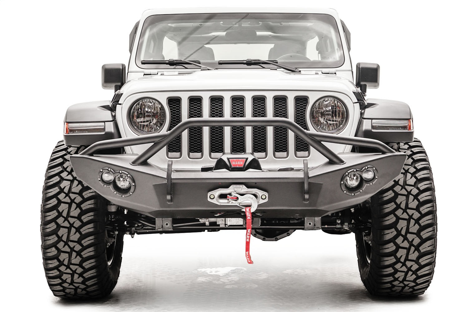 Fab Fours JL18-B4652-B Lifestyle Winch Bumper; 3/16 In. Steel Construction; Bare; Fab Fours JL18-B4652-B