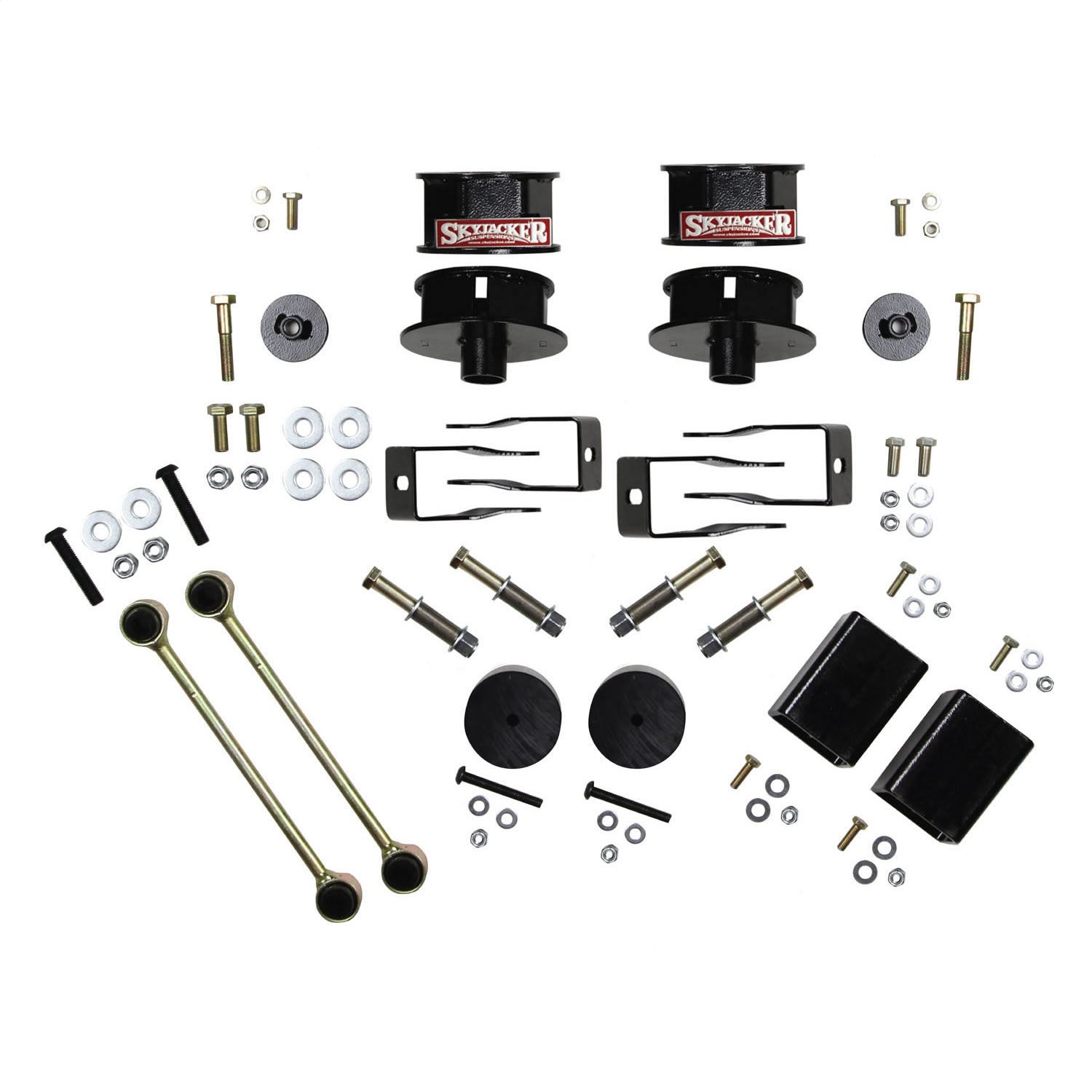 Skyjacker JL25MSB All Models 2.5 In. Front/2 In. Rear Metal Spacer Suspension Lift Kit Skyjacker JL25MSB