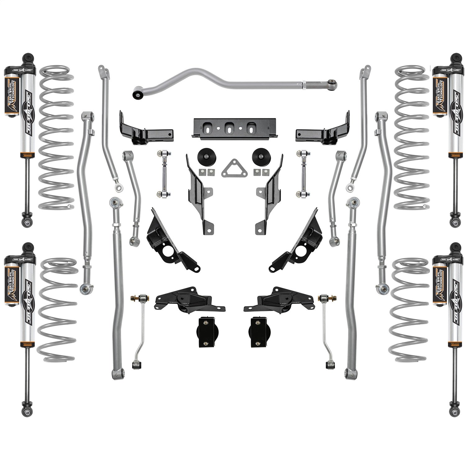 Rubicon Express JL4443PB Extreme Duty 4-Link Long Arm System Rubicon Express JL4443PB