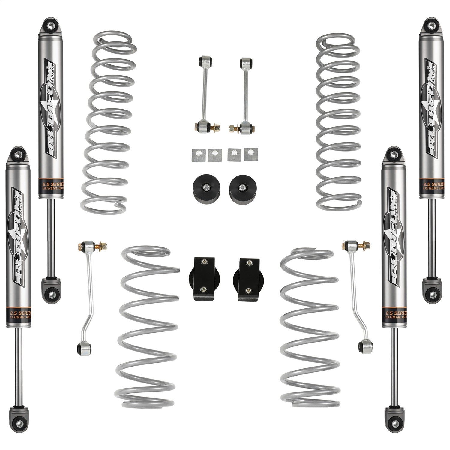 Rubicon Express JL7141NR Suspension Lift Kit w/Shocks; 2.5 in. Lift; Incl. MonoTube Resi Shocks; Rubicon Express JL7141NR