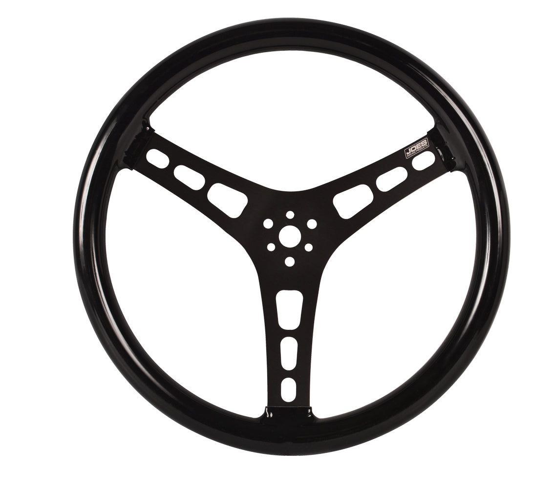 JOES Racing Products 13515-CB Steering Wheel 15in Blk Dished Rubber Coated JOES Racing Products 13515-CB