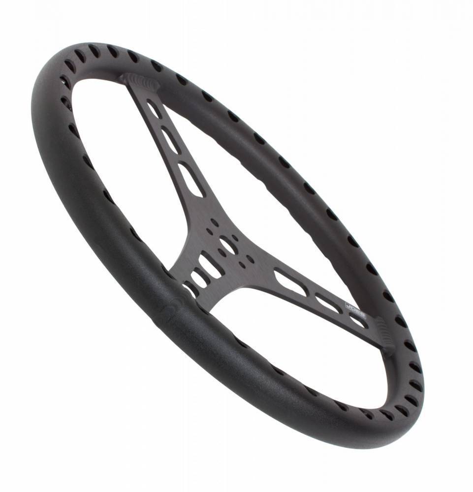 JOES Racing Products 13534-B 14in Flat Steering Wheel Black JOES Racing Products 13534-B