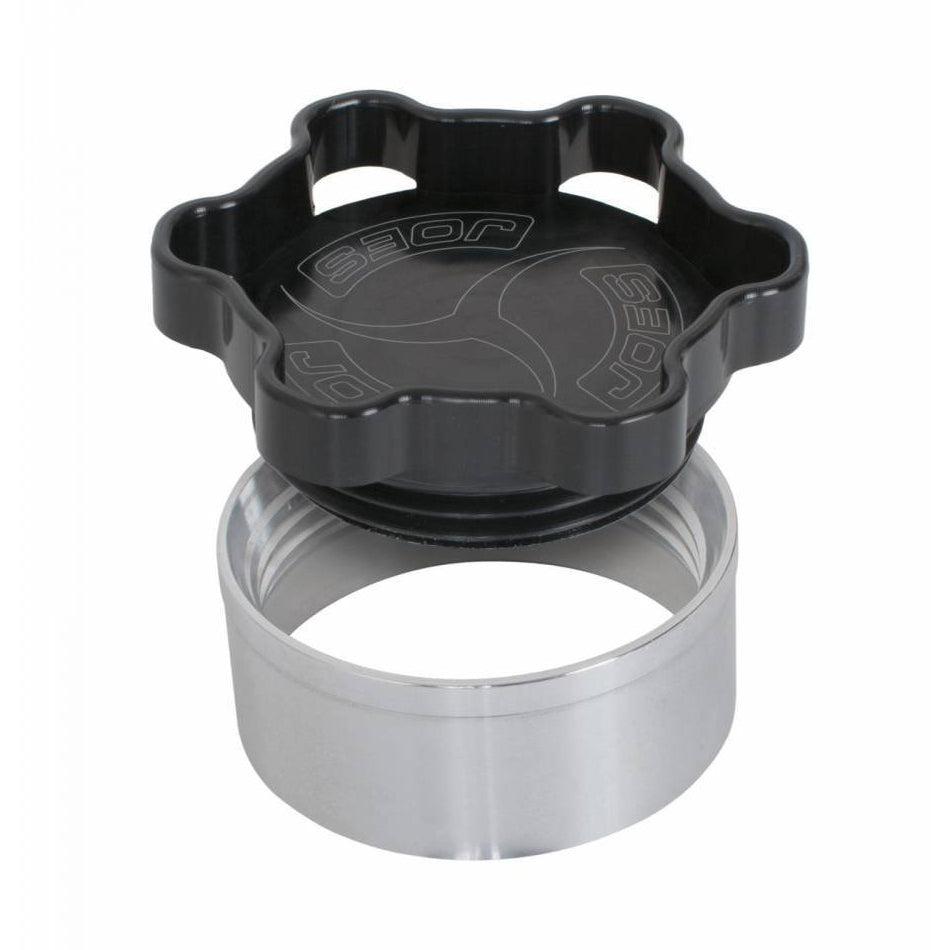 JOES Racing Products 37402 Filler Cap with Weld-In Bung Alum  2in ID Black JOES Racing Products 37402