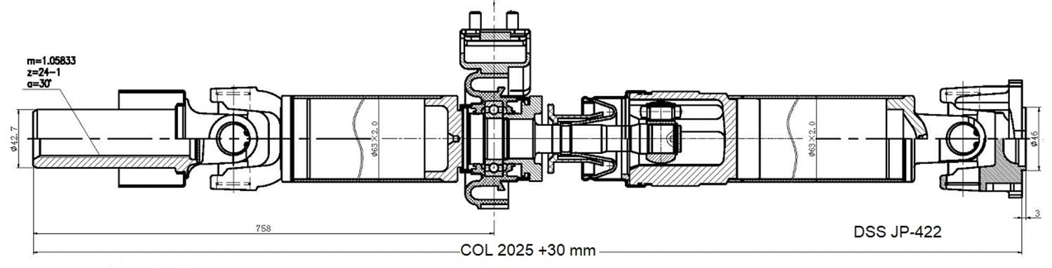 DSS JP-422 Drive Shaft Assembly DSS JP-422