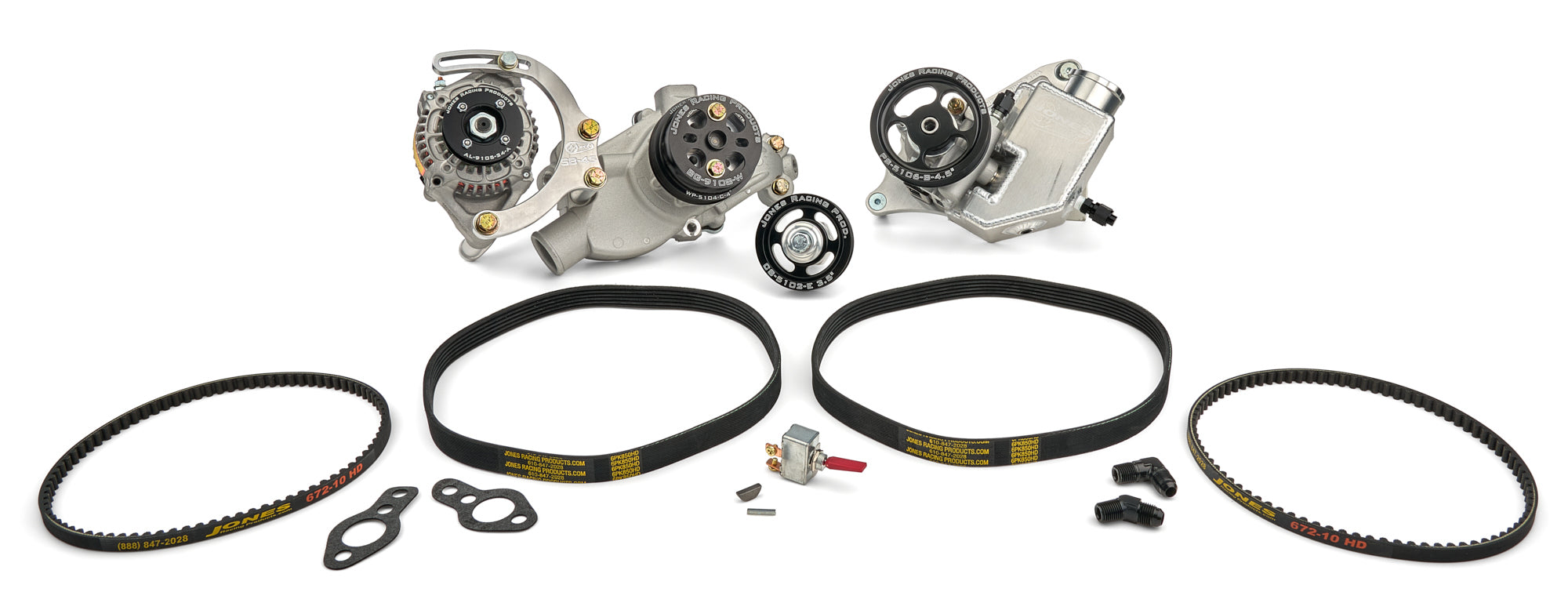 Jones Racing Products 1441-AR-72 Serpentine Drive Kit SBC W/ PS - WP & ALT. Jones Racing Products 1441-AR-72