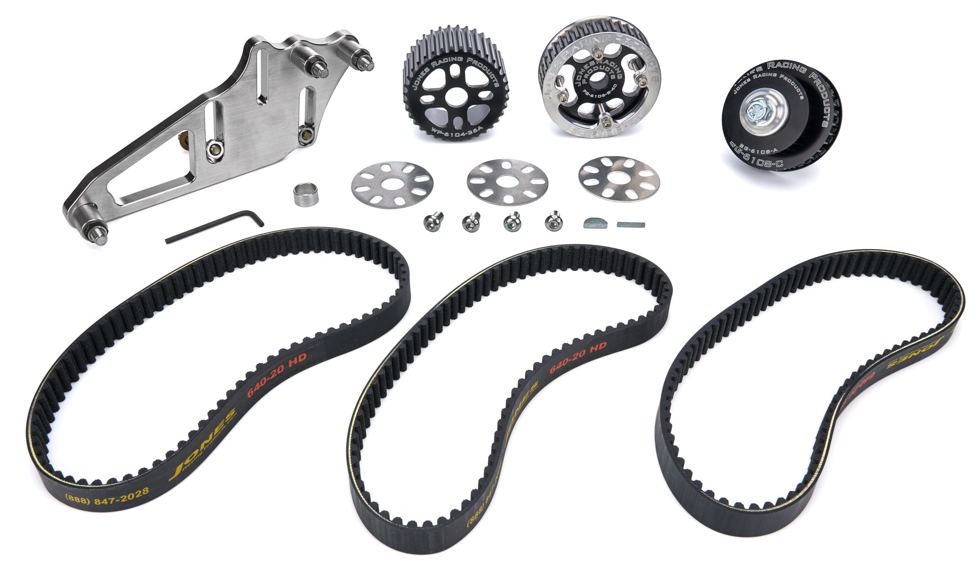 Jones Racing Products 2004-RA-603 Drive Kit SBC HTD Tooth WP & PS Jones Racing Products 2004-RA-603