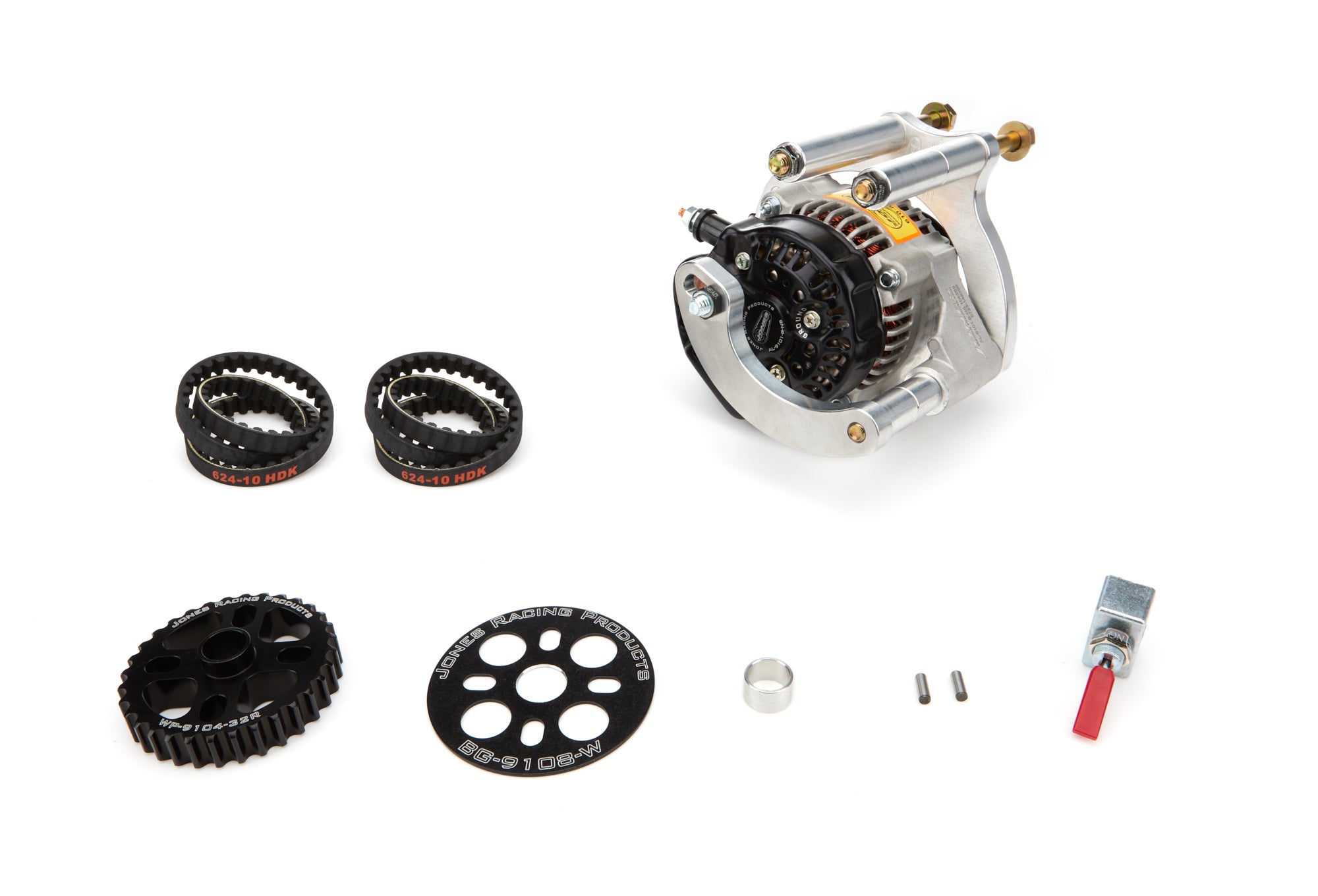Jones Racing Products 2041-L HTD Alternator Drive Kit Driver Side SBC /SWP Jones Racing Products 2041-L